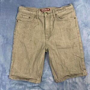 Vintage gray  denim shorts with a relaxed fit men size 34